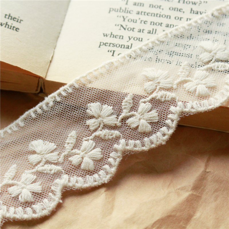 日本紐釦貿易 チュールレース 1ヤード(約0.9m) 巾38mm オフホワイト TT-26255-CUT (ご注文単位1束)【直送品】