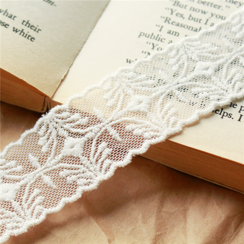 日本紐釦貿易 チュールレース 1ヤード(約0.9ｍ) 巾32ｍｍ ホワイト TT-26256-CUT （ご注文単位1束）【直送品】