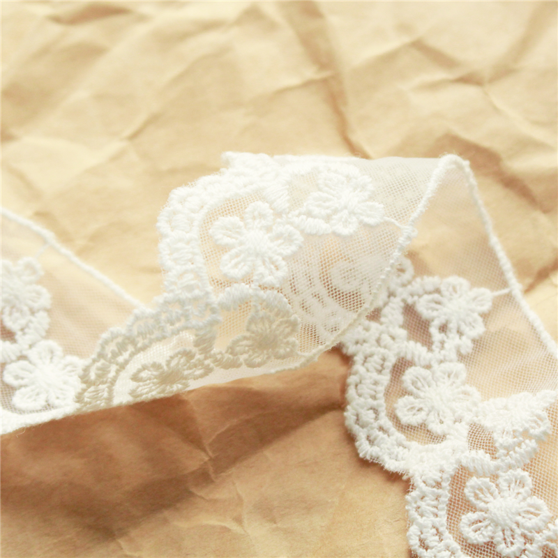 日本紐釦貿易 チュールレース 10ヤード(約9m) 巾32mm ホワイト TT-26302-10Y (ご注文単位1巻)【直送品】