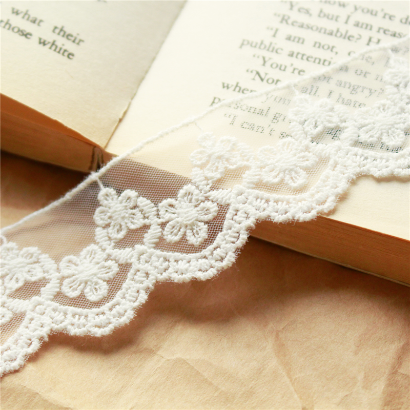 日本紐釦貿易 チュールレース 10ヤード(約9m) 巾32mm ホワイト TT-26302-10Y (ご注文単位1巻)【直送品】