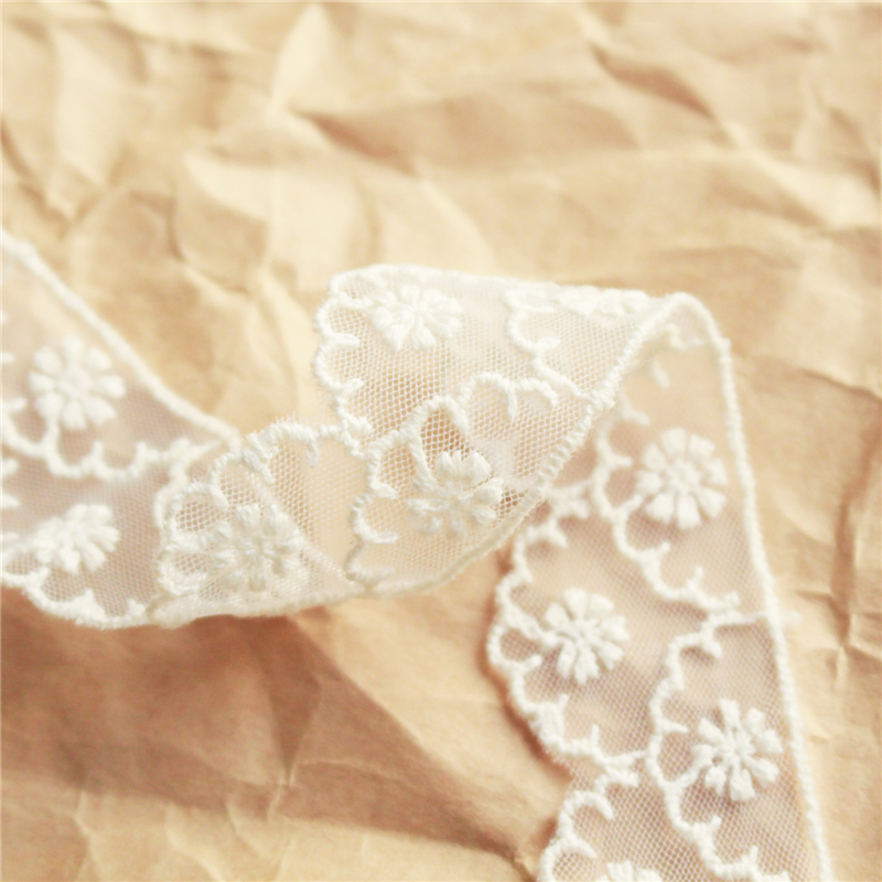 日本紐釦貿易 チュールレース 1ヤード(約0.9m) 巾27mm オフホワイト TT-26308-CUT (ご注文単位1束)【直送品】