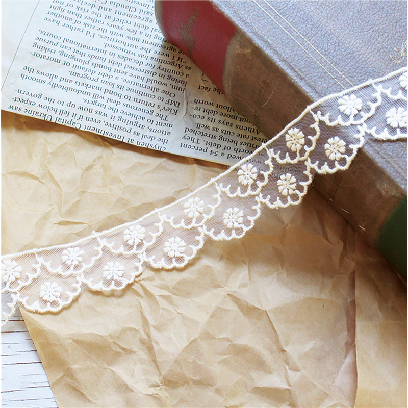 日本紐釦貿易 チュールレース 10ヤード(約9m) 巾27mm オフホワイト TT-26308-10Y (ご注文単位1巻)【直送品】