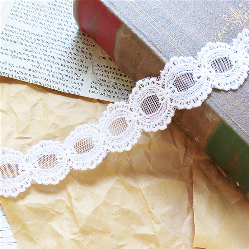 日本紐釦貿易 チュールレース 10ヤード(約9ｍ） 巾35ｍｍ ホワイト TT-26252-10Y （ご注文単位1巻）【直送品】