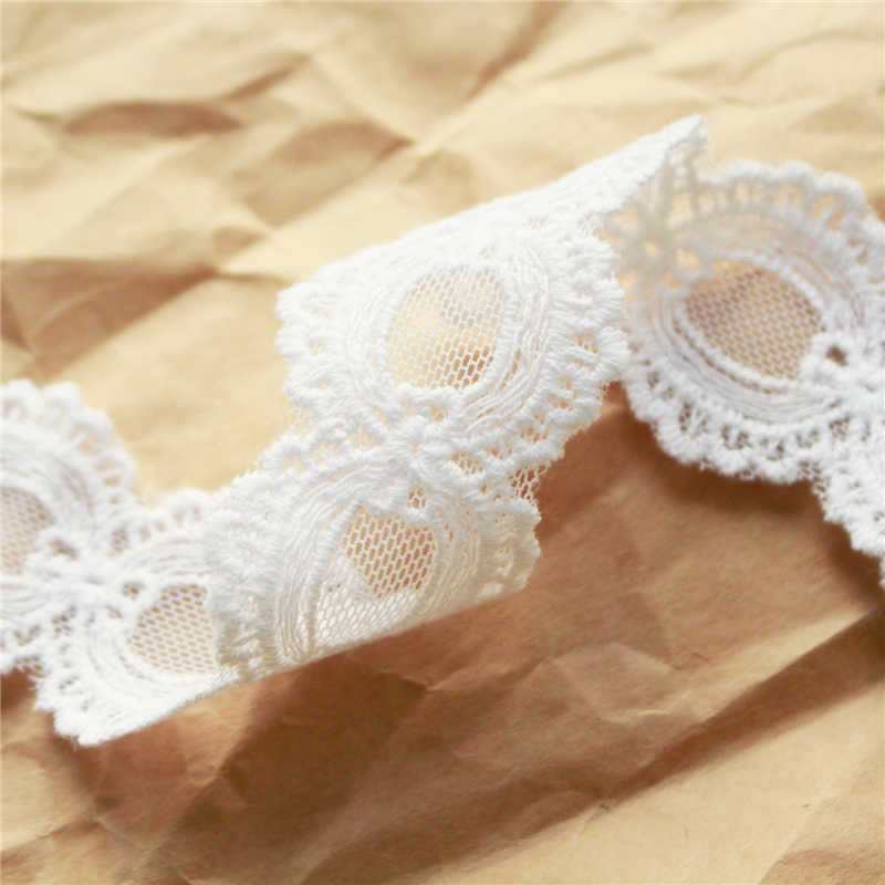 日本紐釦貿易 チュールレース 10ヤード(約9ｍ） 巾35ｍｍ ホワイト TT-26252-10Y （ご注文単位1巻）【直送品】