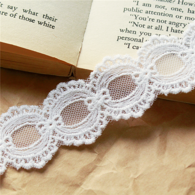 日本紐釦貿易 チュールレース 10ヤード(約9ｍ） 巾35ｍｍ ホワイト TT-26252-10Y （ご注文単位1巻）【直送品】