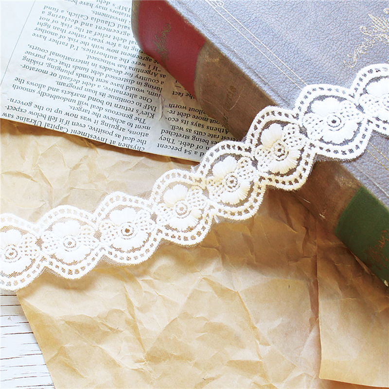 日本紐釦貿易 チュールレース 10ヤード(約9m) 巾34mm ホワイト TT-26311-10Y (ご注文単位1巻)【直送品】