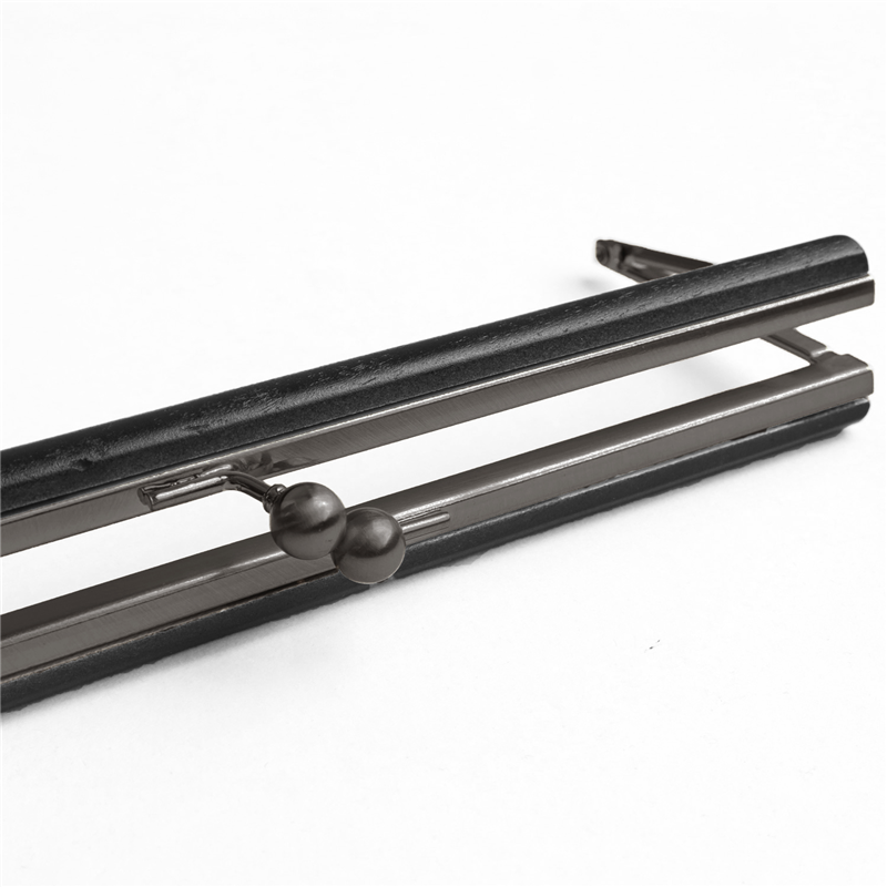 日本紐釦貿易 ウッドバー付き浮足口金 大 黒 1個入 TYK5-B (ご注文単位1本)【直送品】