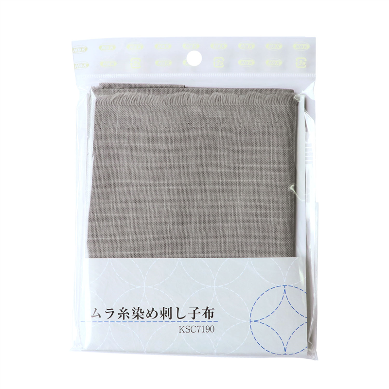 日本紐釦貿易 ムラ染刺し子布 錫 50×61ｃｍ KSC7190-18 （ご注文単位1枚）【直送品】