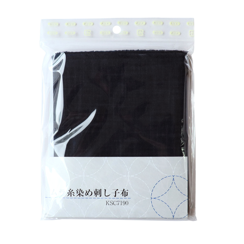 日本紐釦貿易 ムラ染刺し子布 濃紺 50×64ｃｍ KSC7190-AA （ご注文単位1枚）【直送品】