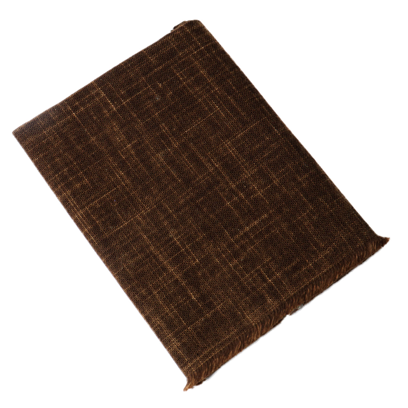 日本紐釦貿易 ムラ染刺し子布 黒茶 50×65cm KSC7190-CC (ご注文単位1枚)【直送品】