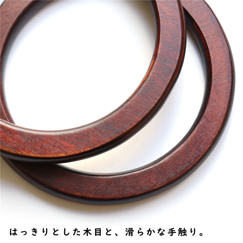 日本紐釦貿易 木製ハンドル 丸型 TYH11351-BR (ご注文単位1組)【直送品】