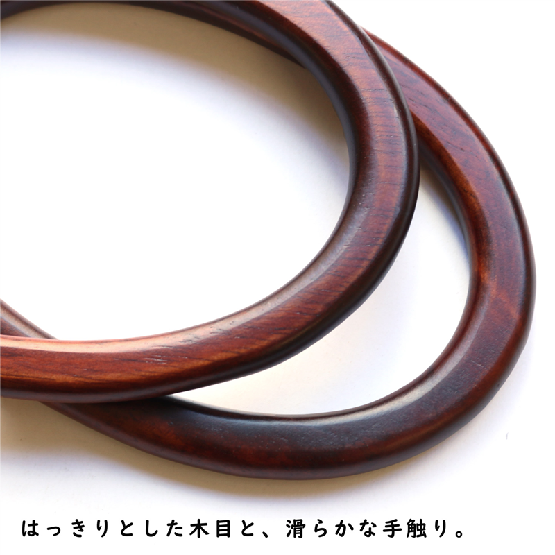 日本紐釦貿易 木製ハンドル 楕円型 TYH1134-BR (ご注文単位1組)【直送品】