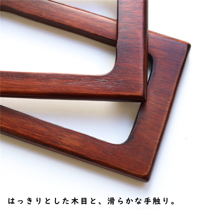 日本紐釦貿易 木製ハンドル 角型 TYH1137-BR (ご注文単位1組)【直送品】