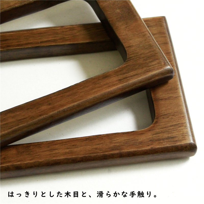 日本紐釦貿易 木製ハンドル 角型 TYH1137-AT (ご注文単位1組)【直送品】