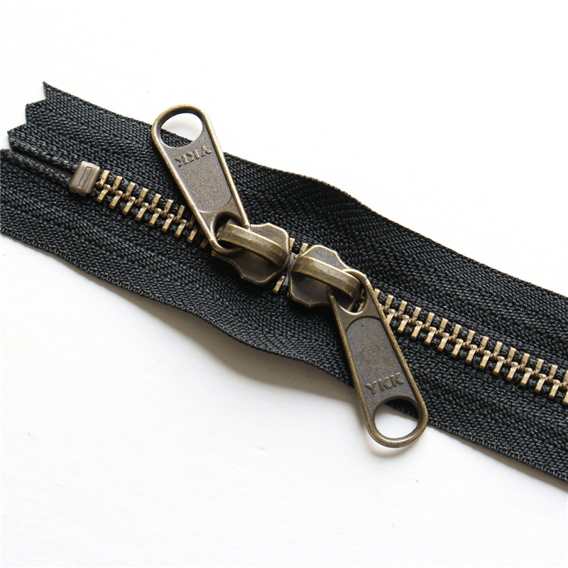 日本紐釦貿易 Y.K.K 両開金属ファスナー40㎝ AG 黒 5本 5RGMKB40-580 (ご注文単位1束)【直送品】