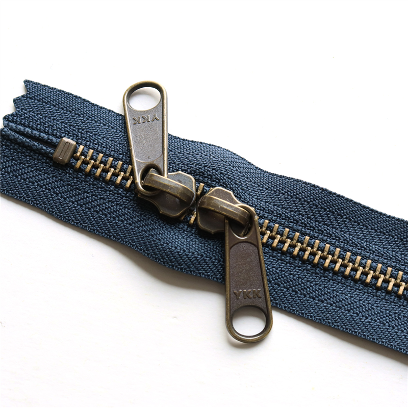 日本紐釦貿易 Y.K.K 両開金属ファスナー40㎝ AG 紺 5本 5RGMKB40-560 (ご注文単位1束)【直送品】