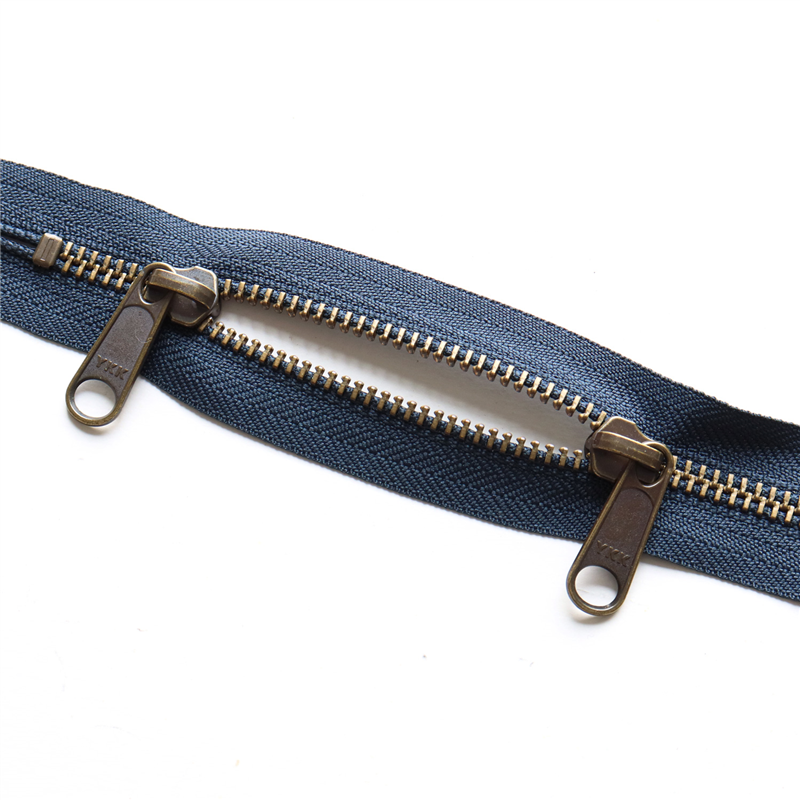 日本紐釦貿易 Y.K.K 両開金属ファスナー40㎝ AG 紺 5本 5RGMKB40-560 (ご注文単位1束)【直送品】