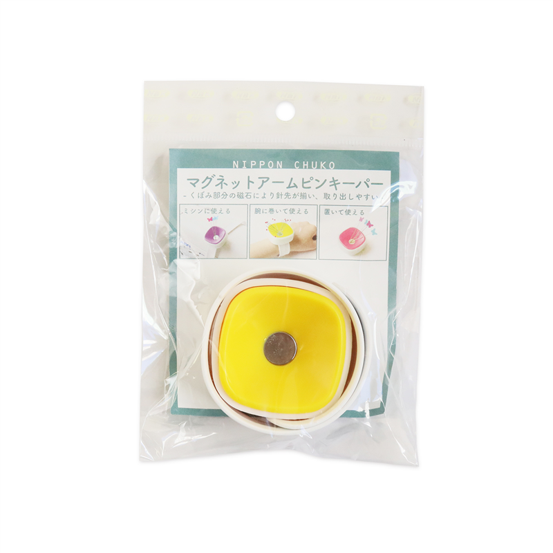 日本紐釦貿易 マグネットアームピンキーパー イエロー NI-04424 （ご注文単位1個）【直送品】