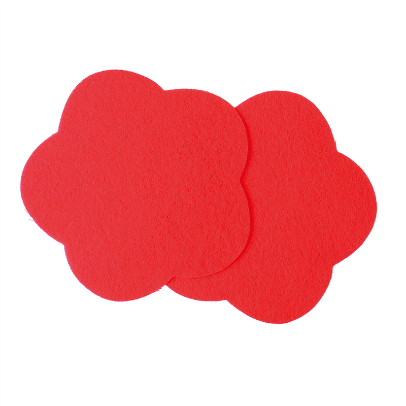 日本紐釦貿易 メルトン 梅型 3枚入 赤 S40-12 （ご注文単位1束）【直送品】