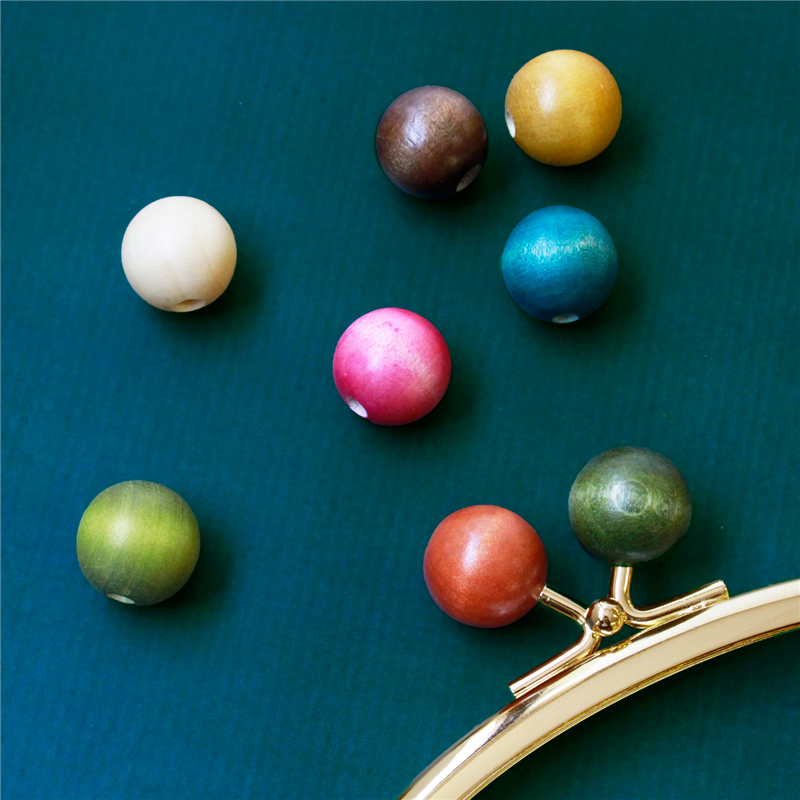 日本紐釦貿易 からふる木玉 モスグリーン 8個 TYM1-MG (ご注文単位1束)【直送品】