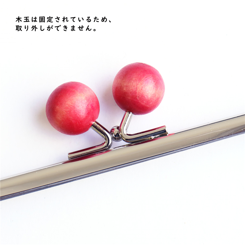 日本紐釦貿易 からふる木玉口金 角型 ピンク TYK2S-P (ご注文単位1個)【直送品】