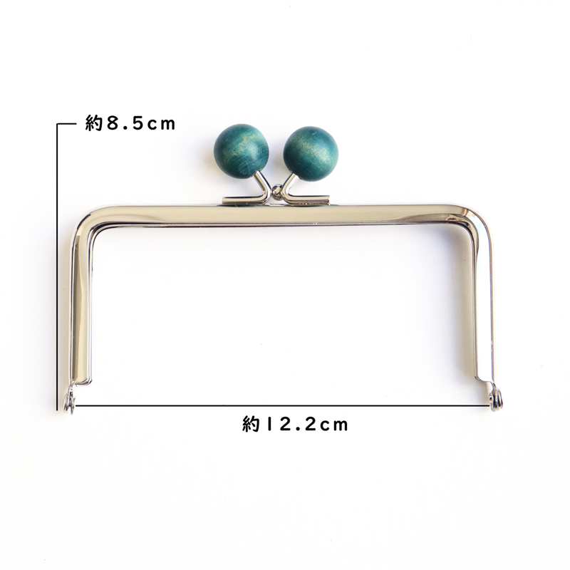 日本紐釦貿易 からふる木玉口金 角型 コバルトブルー TYK2S-CB （ご注文単位1個）【直送品】