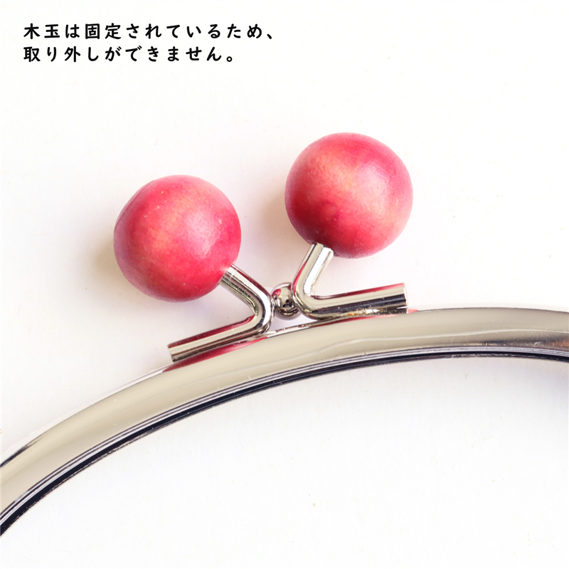 日本紐釦貿易 からふる木玉口金 くし型 ピンク TYK3S-P (ご注文単位1個)【直送品】