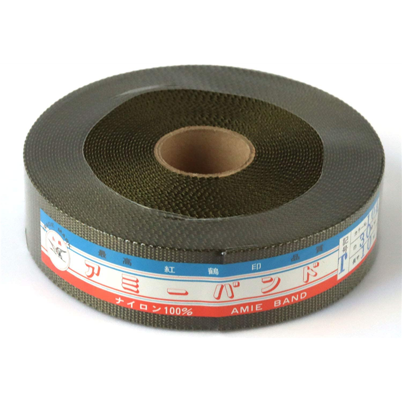 日本紐釦貿易 AMIE BAND アミーバンド ナイロン製 巾30mm×10m ミリタリーカーキ AMT30-104 （ご注文単位1巻）【直送品】