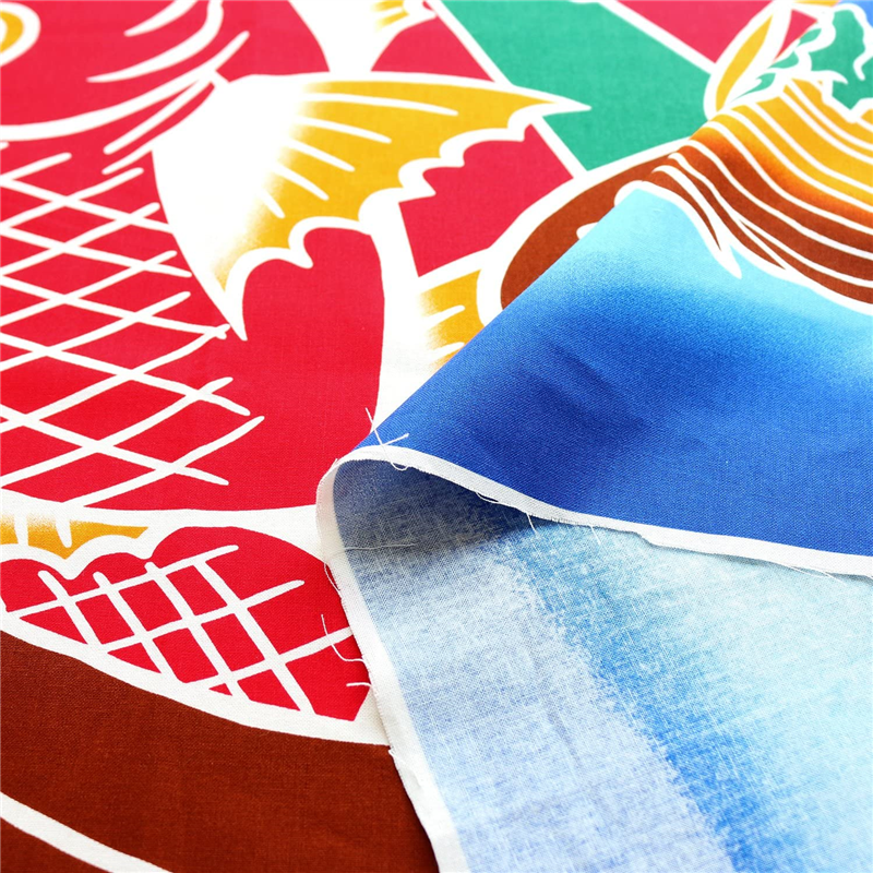 日本紐釦貿易 コスモテキスタイル 大漁旗 プリント生地 91.5cm×100cm 赤 AP85801-1 (ご注文単位1枚)【直送品】