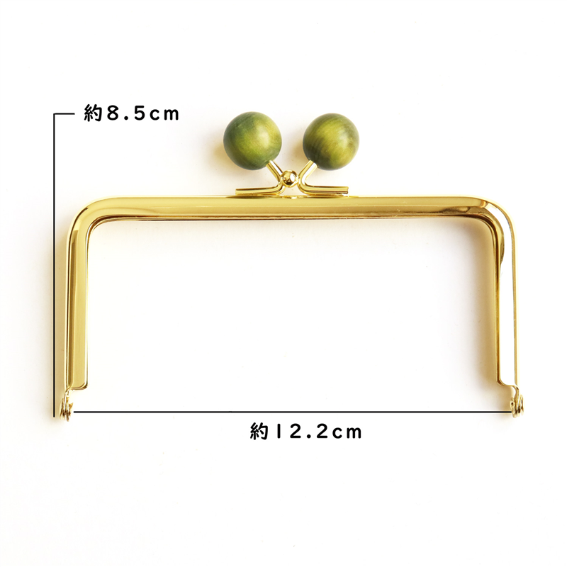 日本紐釦貿易 からふる木玉口金 Ｇ 角型 ライトグリーン TYK2G-LG （ご注文単位1個）【直送品】