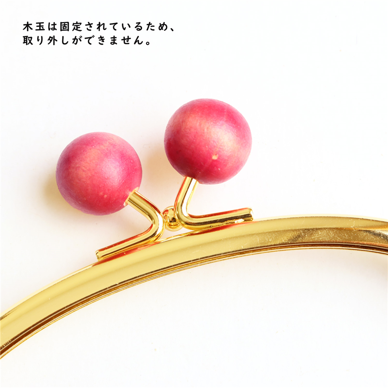 日本紐釦貿易 からふる木玉口金 Ｇ くし型 ピンク TYK3G-P （ご注文単位1個）【直送品】