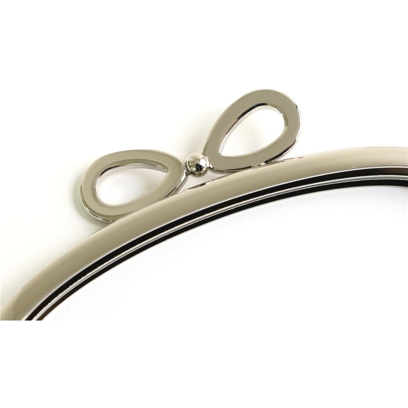 日本紐釦貿易 リボン型 差し込み口金 1個入 約W12×H7.6cm シルバー OPK3-S (ご注文単位1個)【直送品】