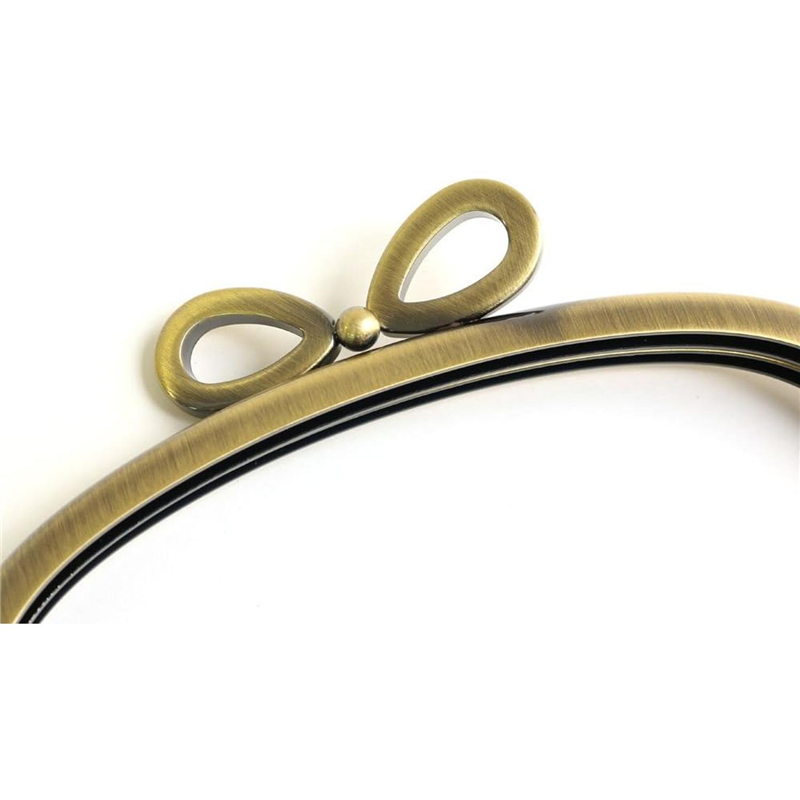 日本紐釦貿易 リボン型 差し込み口金 1個入 約W12×H7.6cm アンティークゴールド OPK3-AG (ご注文単位1個)【直送品】