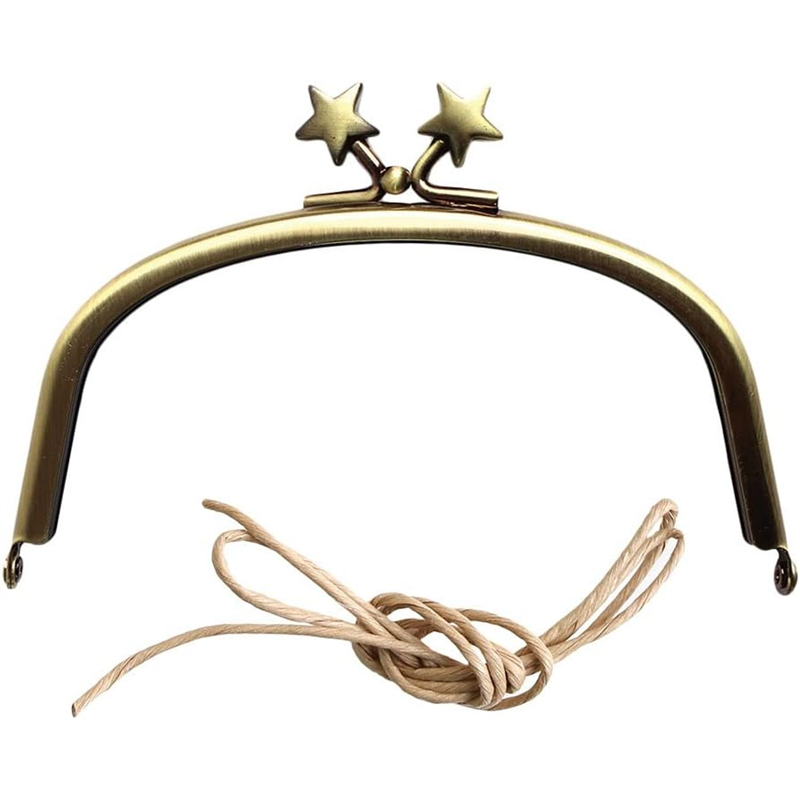 日本紐釦貿易 差し込み口金 星 アンティークゴールド W12.5×H8cm OPK5-AG （ご注文単位1個）【直送品】