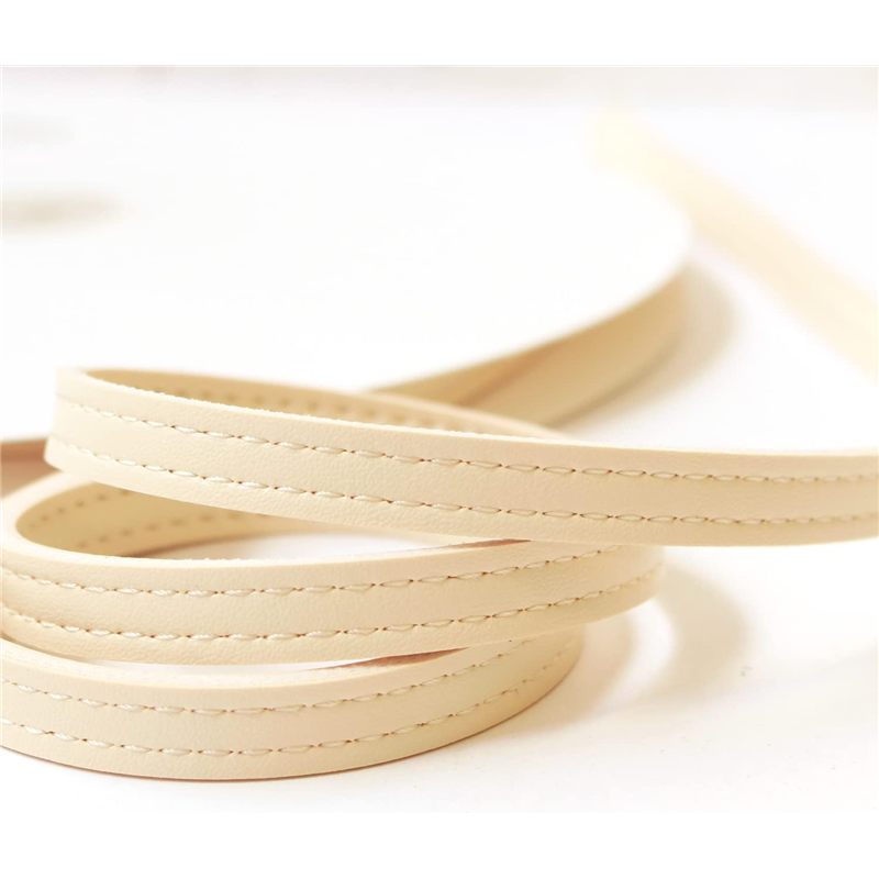 日本紐釦貿易 合皮スムーステープ アイボリー 幅約10mm 9m巻 PLT1010-IV （ご注文単位1巻）【直送品】