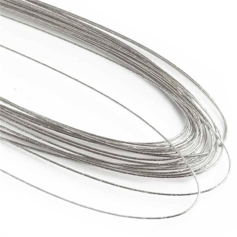 日本紐釦貿易 カラーワイヤー #24 長さ72cm シルバー 約20本入 MAF-24-1 （ご注文単位1束）【直送品】