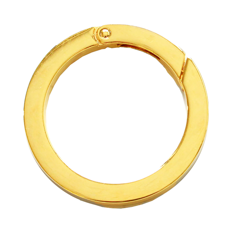 日本紐釦貿易 平角キャストカラビナ φ34mm ゴールド CK1-35-G (ご注文単位1個)【直送品】