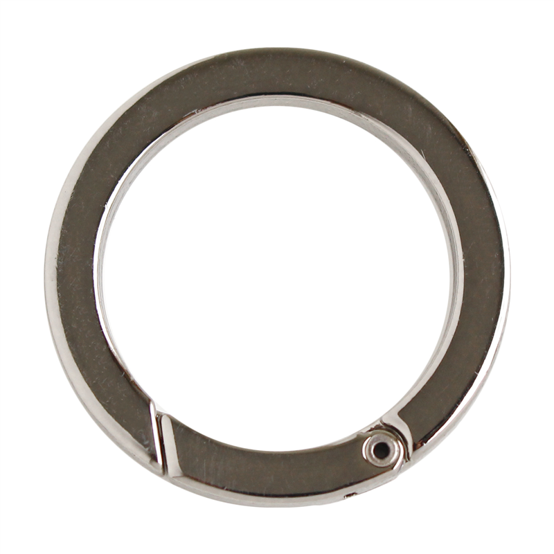 日本紐釦貿易 日本紐釦 平角キャストカラビナ 丸 小 1個 ブラック CK1-35 (ご注文単位1個)【直送品】