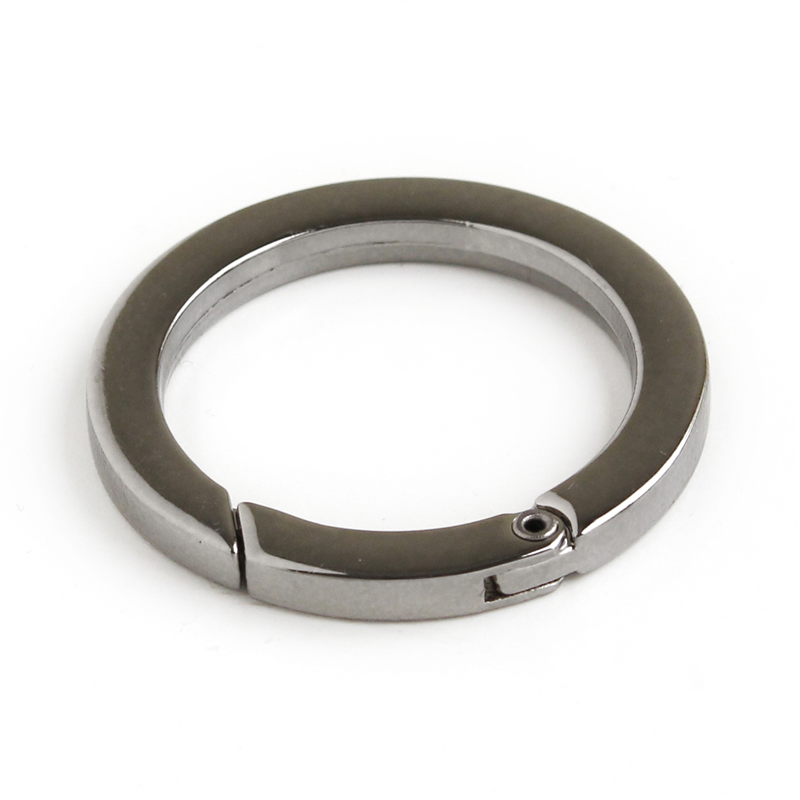 日本紐釦貿易 日本紐釦 平角キャストカラビナ 丸 小 1個 ブラック CK1-35 (ご注文単位1個)【直送品】