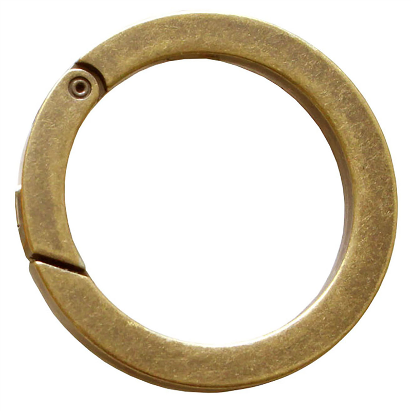 日本紐釦貿易 平角キャストカラビナ 丸 大 φ49mm アンティークゴールド CK1-50-S (ご注文単位1個)【直送品】