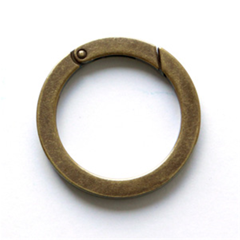 日本紐釦貿易 平角キャストカラビナ 丸 大 φ49mm アンティークゴールド CK1-50-S (ご注文単位1個)【直送品】