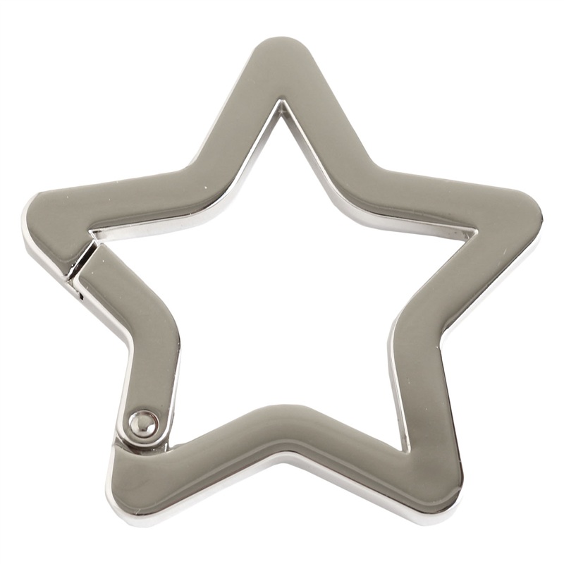 日本紐釦貿易 平角キャストカラビナ 星 大 57mm シルバー CK3-58-S (ご注文単位1個)【直送品】