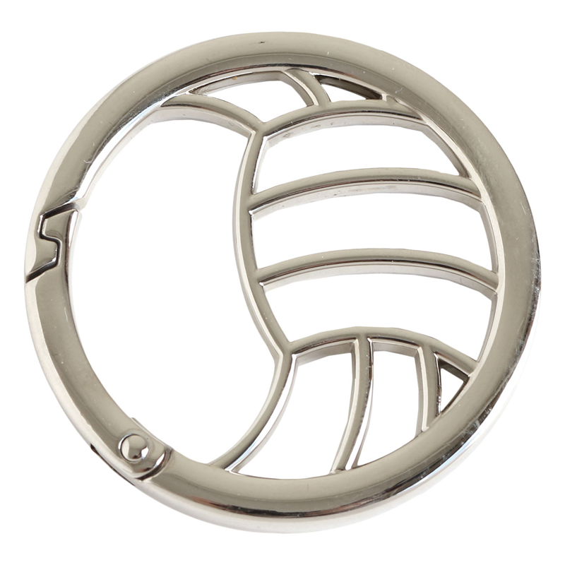 日本紐釦貿易 キャストカラビナ バレーボール φ50mm シルバー CK5-4-S (ご注文単位1個)【直送品】