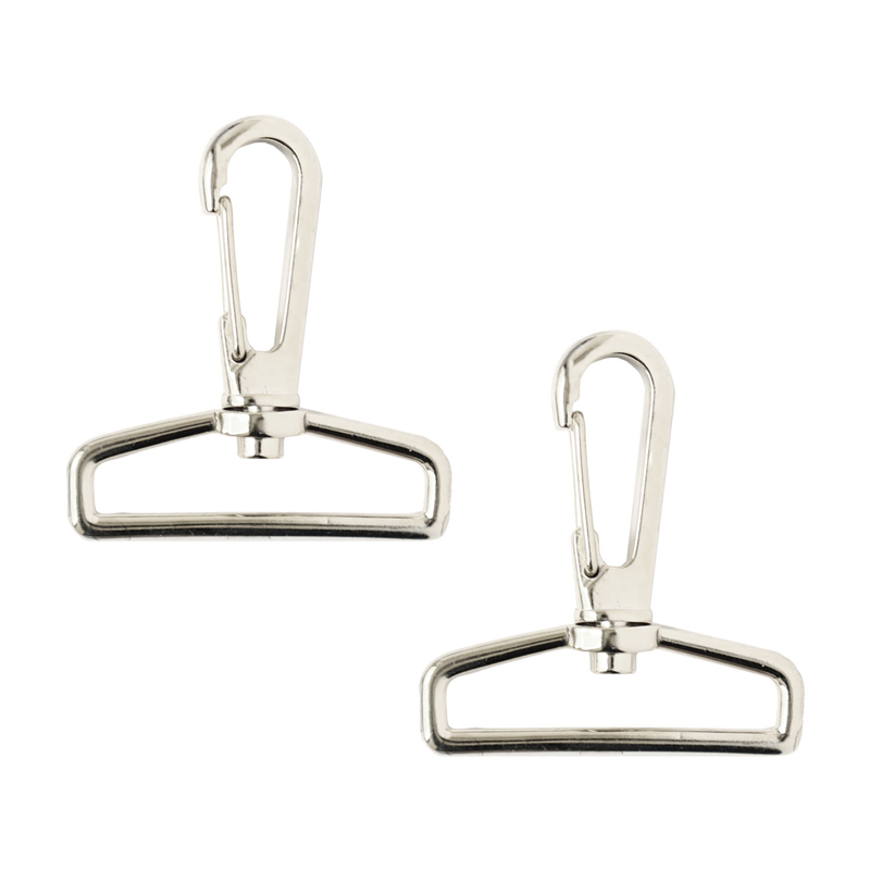 日本紐釦貿易 バッグ用ナスカン 40mm 2個入 シルバー S27-609-S-2P (ご注文単位1束)【直送品】