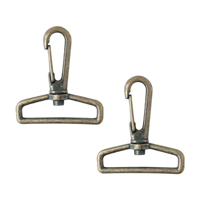 日本紐釦貿易 バッグ用ナスカン 40mm 2個入 アンティークゴールド S27-611-AG-2P (ご注文単位1束)【直送品】