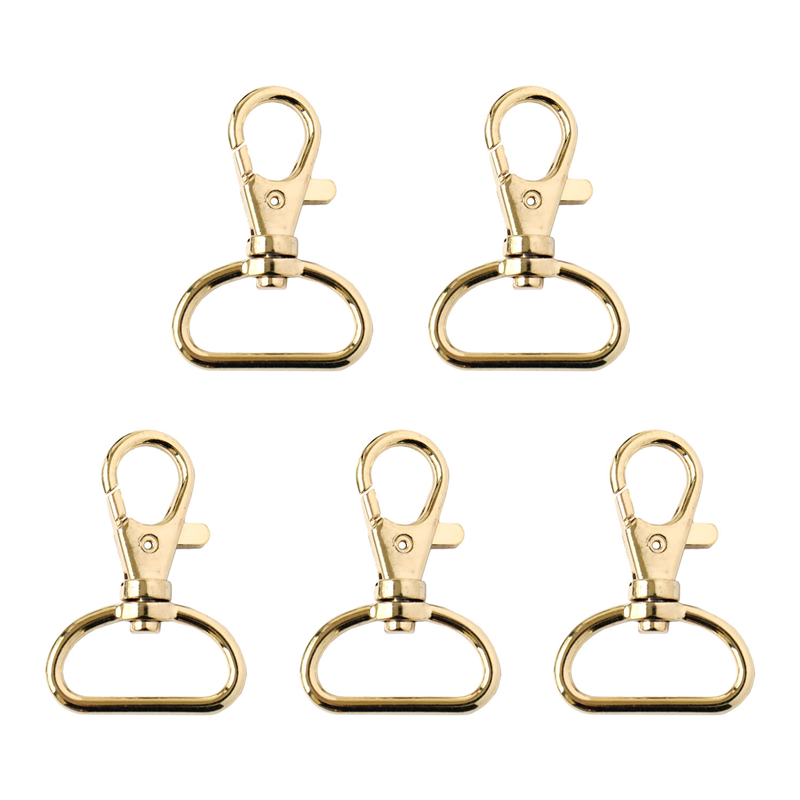 日本紐釦貿易 バッグ用ナスカン 24mm 10個入 ゴールド S27-602-G (ご注文単位1束)【直送品】