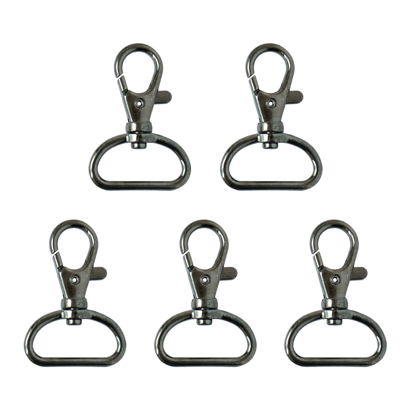 日本紐釦貿易 バッグ用ナスカン 24mm 10個入 ブラックニッケル S27-604-BN (ご注文単位1束)【直送品】