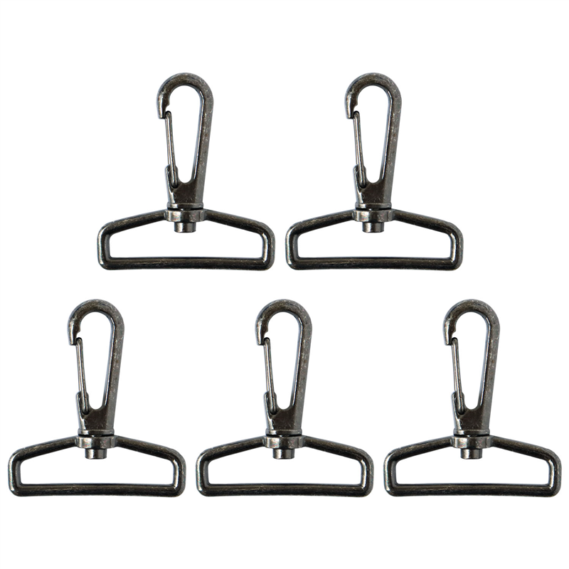 日本紐釦貿易 バッグ用ナスカン 40mm 10個入 ブラックニッケル S27-612-BN (ご注文単位1束)【直送品】