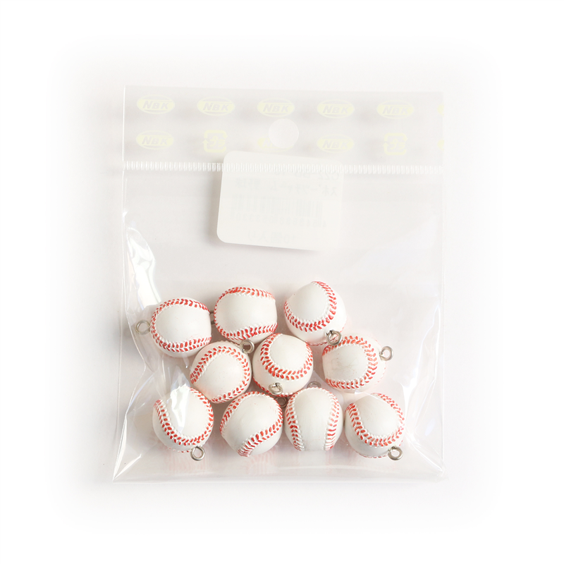 日本紐釦貿易 スポーツチャーム 野球 直径約15㎜ 10個入 C22-BB-10 (ご注文単位1束)【直送品】