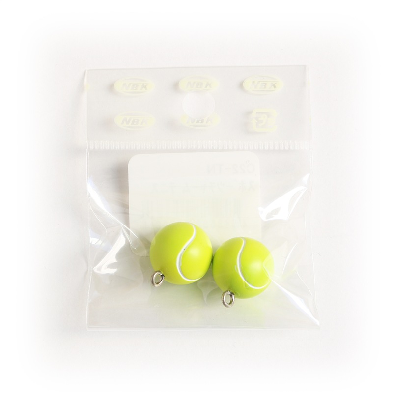 日本紐釦貿易 スポーツチャーム テニス 直径約15㎜ 2個入 C22-TN (ご注文単位1束)【直送品】